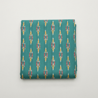 Sea Green Fine Quality Cotton Handloom Ikat | SKU: IK-571
