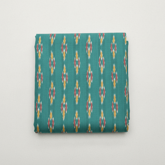 Sea Green Fine Quality Cotton Handloom Ikat | SKU: IK-571