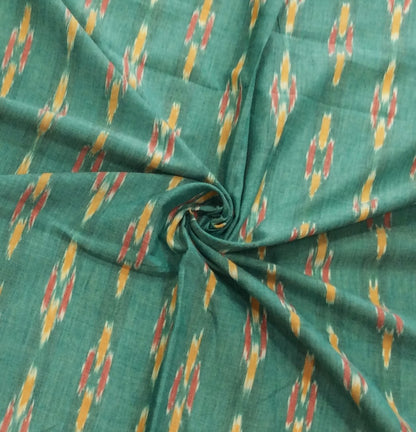 Sea Green Fine Quality Cotton Handloom Ikat (SKU: IK-571)