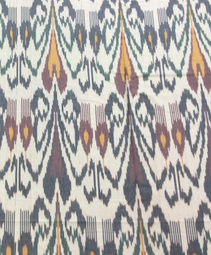 White, Multicolor Fine Quality of Cotton Handloom Ikat (SKU: IK-580)