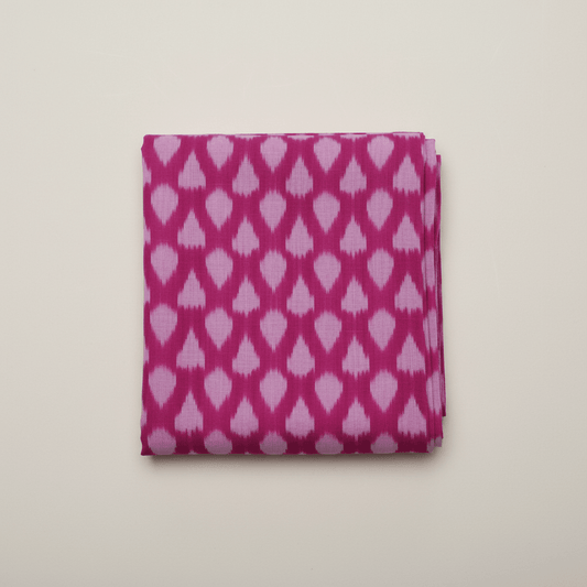 Majenta Color Fine Quality Cotton Handloom Ikat | SKU: IK-586