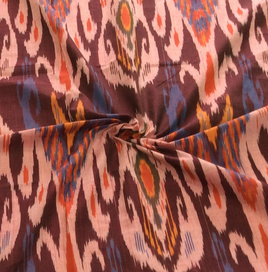 Multicolor Big Pattern Cotton Handloom Ikat (SKU: IK-594)