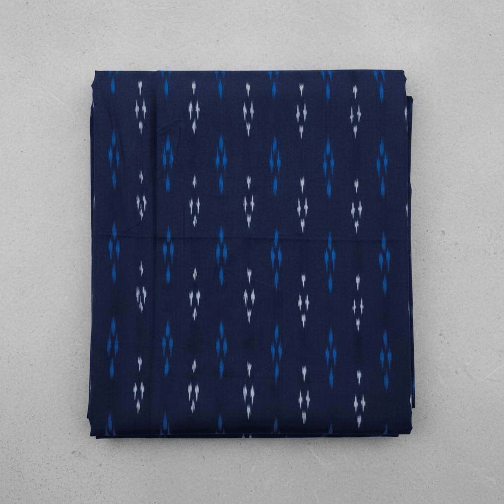 Blue, Color Cotton Handloom Ikat | SKU: IK-598