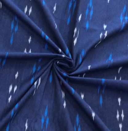 Blue, Color Cotton Handloom Ikat (SKU: IK-598)