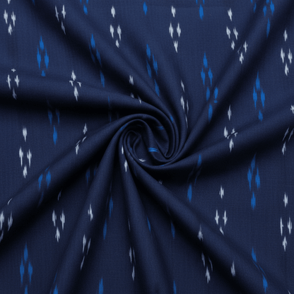 Blue, Color Cotton Handloom Ikat | SKU: IK-598
