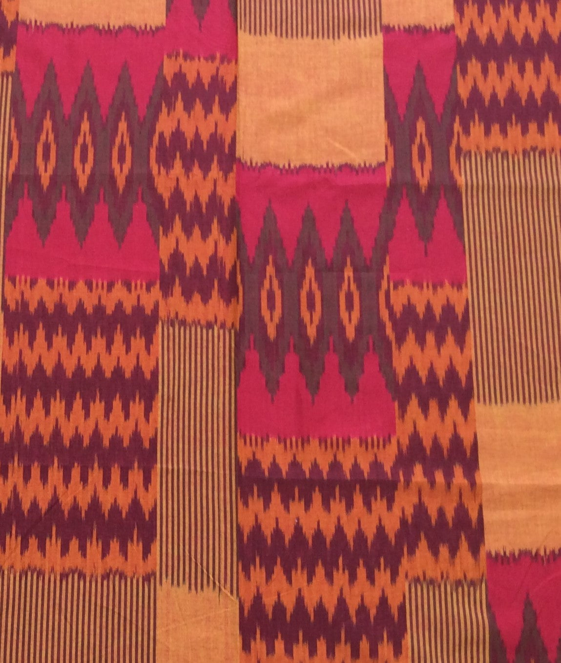 Multicolor Fine Quality Big Pattern Cotton Handloom Ikat (SKU: IK-601)