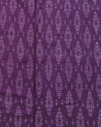 Purple Fine Quality Merserised Cotton Voile Woven Handloom Ikat | SKU: IK-606