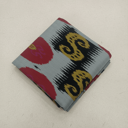 Multicolor Fine Quality Cotton Handloom Ikat for Dress Material | Width: 44"