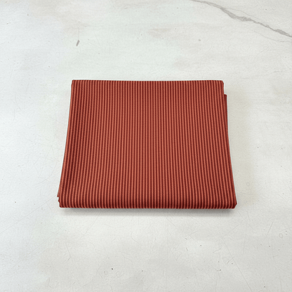 Red Stripe Handloom Cotton Heavyweight Thick Ikat Fabric for Jackets & Upholstery | Width: 44"