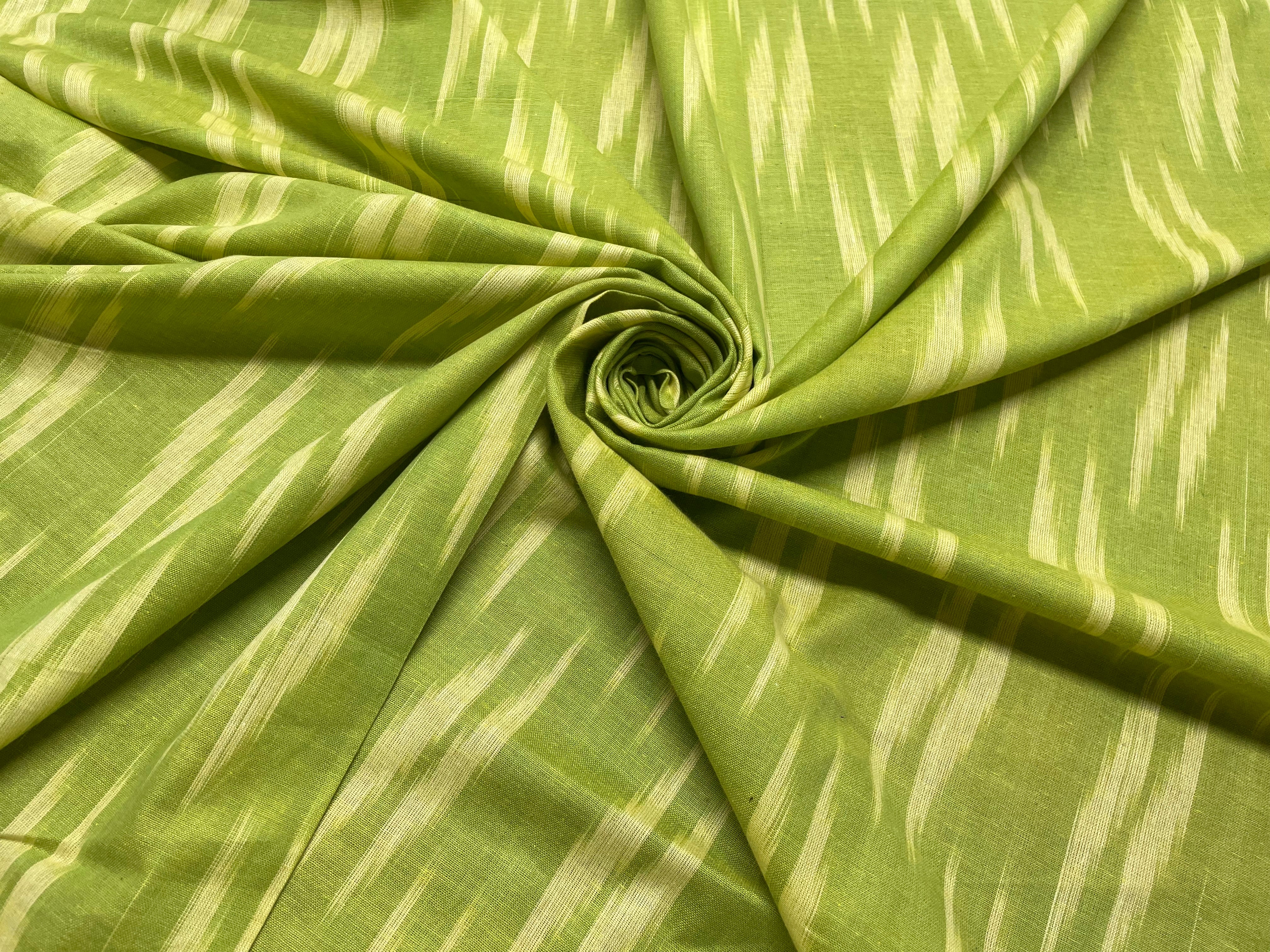 Green Cotton Handloom Ikat (Sku: IK-76)