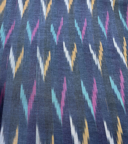 Blue Cotton Handloom Ikat (Sku: IK-78)