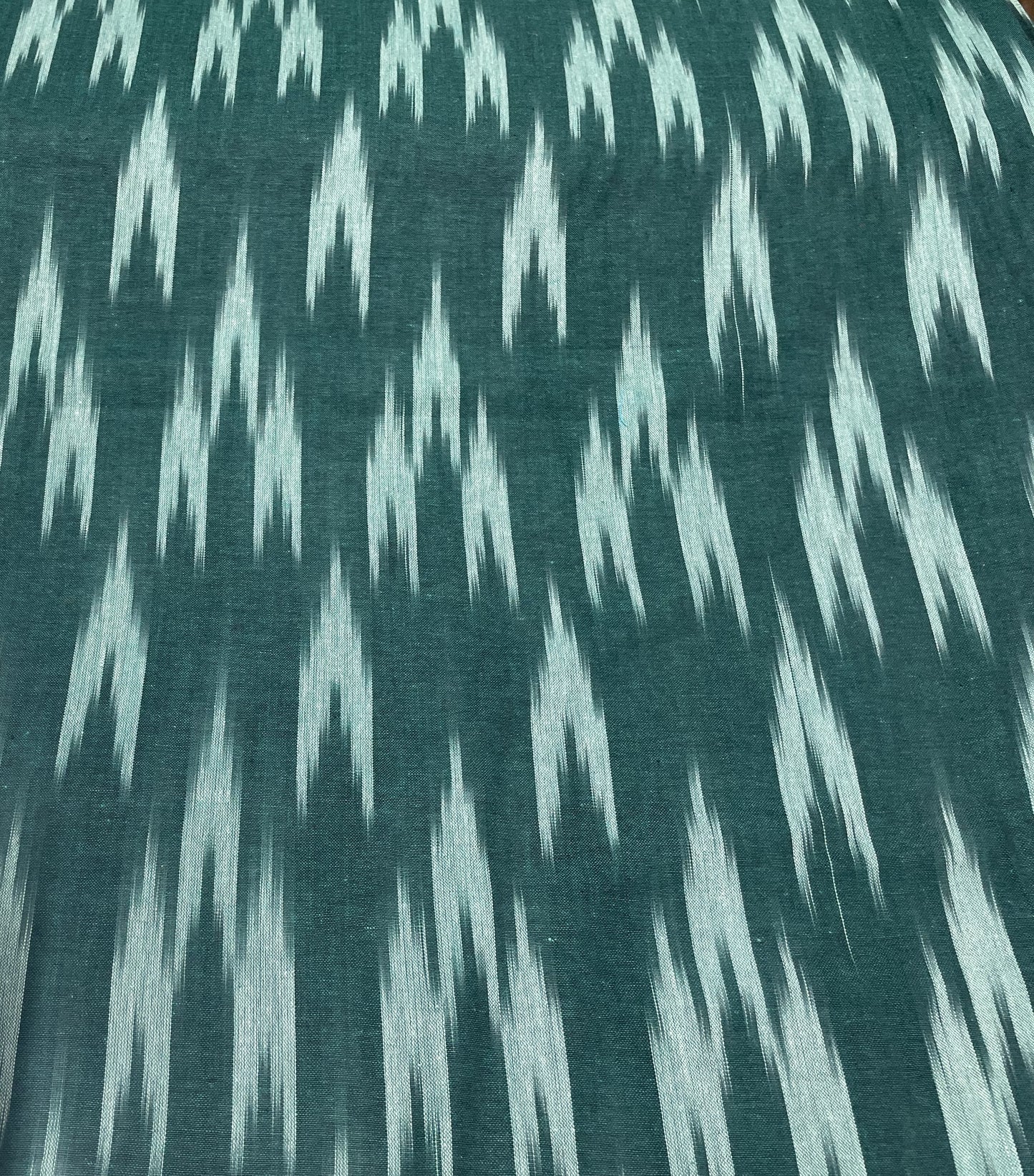 Green Cotton Handloom Ikat (Sku: IK-359)