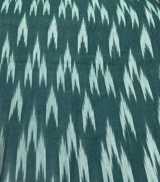 Green Cotton Handloom Ikat (Sku: IK-359)