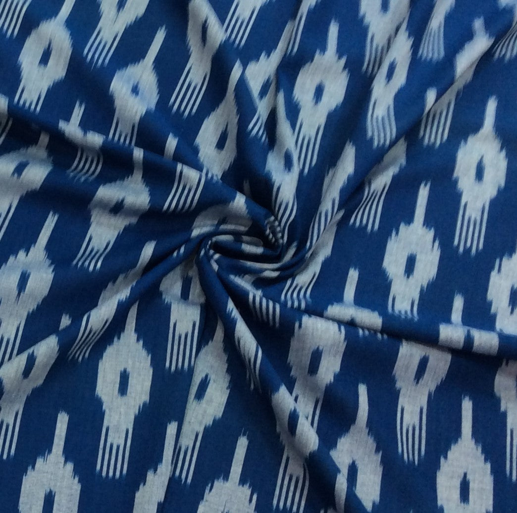 Blue, Grey Cotton Handloom Ikat (SKU: IK-96)