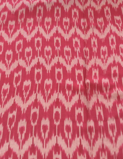 Pink color Fine Cotton Handloom Ikat (SKU: IK-99)