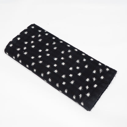 Black & White Cotton Handwoven Double Ikat Fabric - 44" (112 cm)