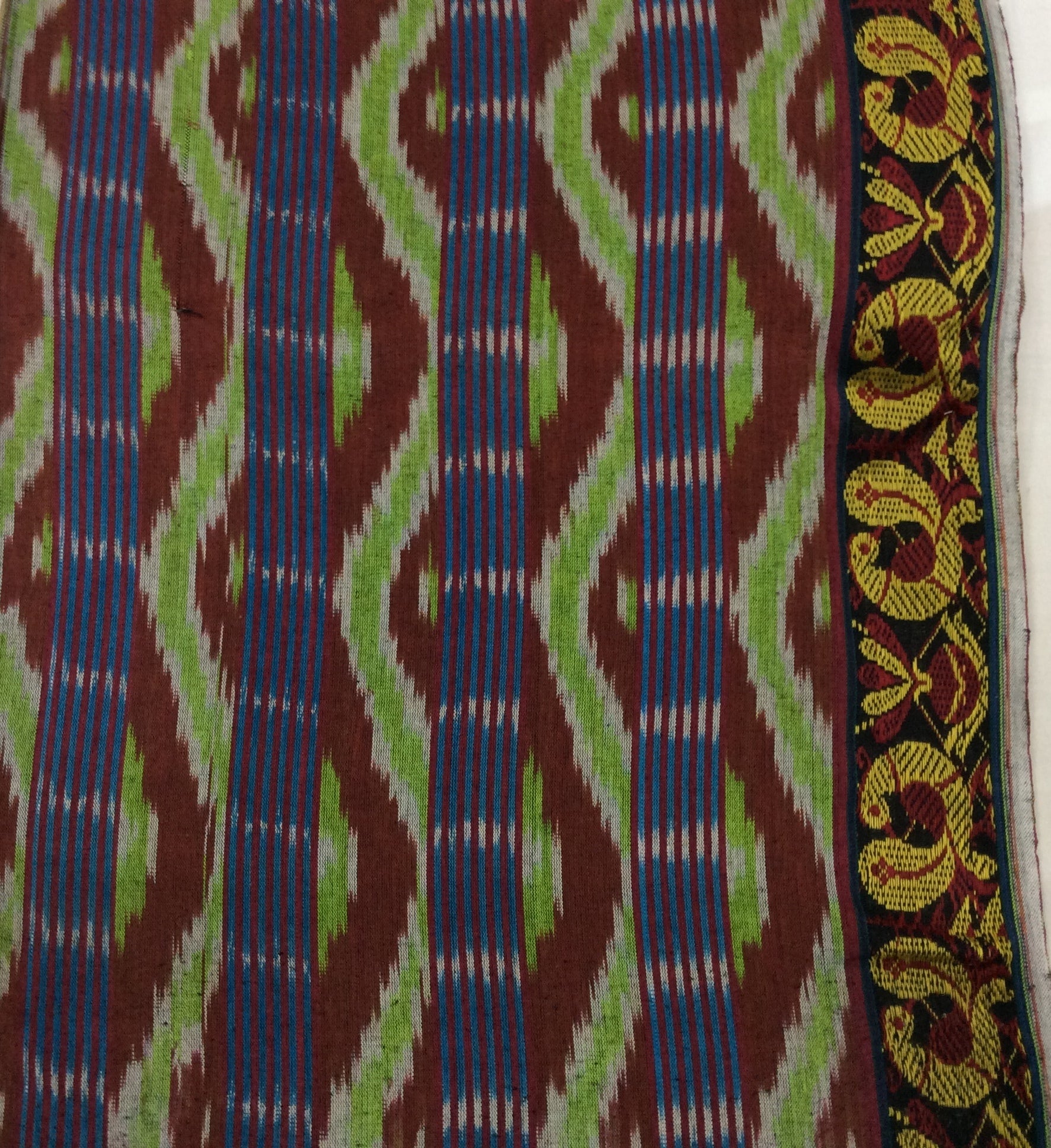 Border Style Thick Cotton Handloom Ikat