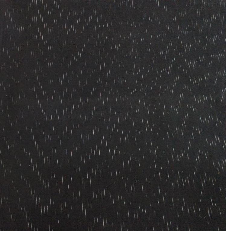 Black & White Raindrop Design Cotton Handloom Woven Ikat (Sku: IKK-191)