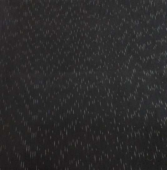 Black & White Raindrop Design Cotton Handloom Woven Ikat (Sku: IKK-191)