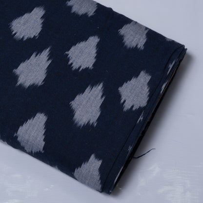 Navy Blue & White Fine Quality Cotton Handloom Ikat | SKU: IKK-376