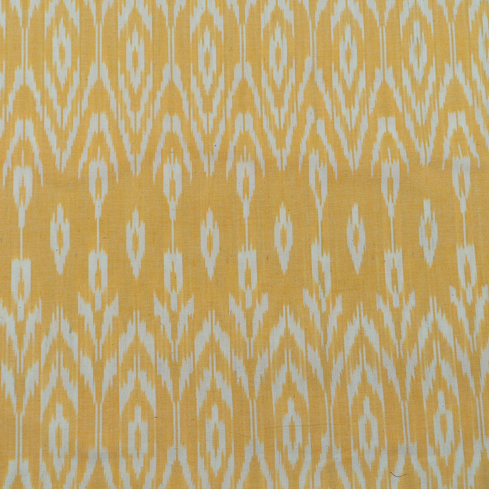 Yellow and White Cotton Handloom Ikat (Sku: IKK-402)