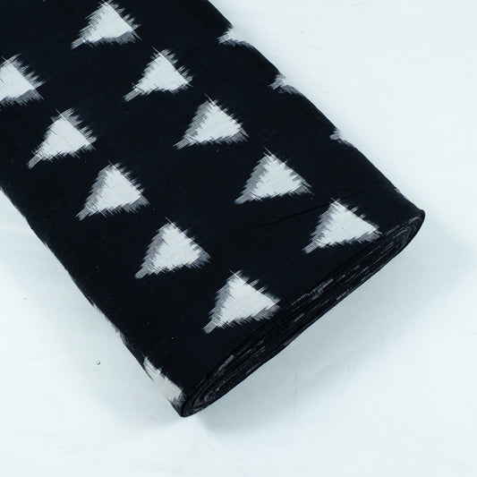 Black base White Triangle Cotton Double Ikat (SKU: IKK-415)