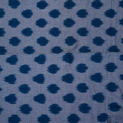 Blue on Blue Fine Quality Cotton Handloom Ikat (Sku: IKK-454)