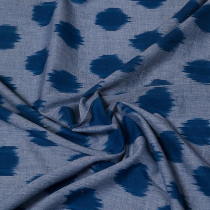 Blue on Blue Fine Quality Cotton Handloom Ikat (Sku: IKK-454)
