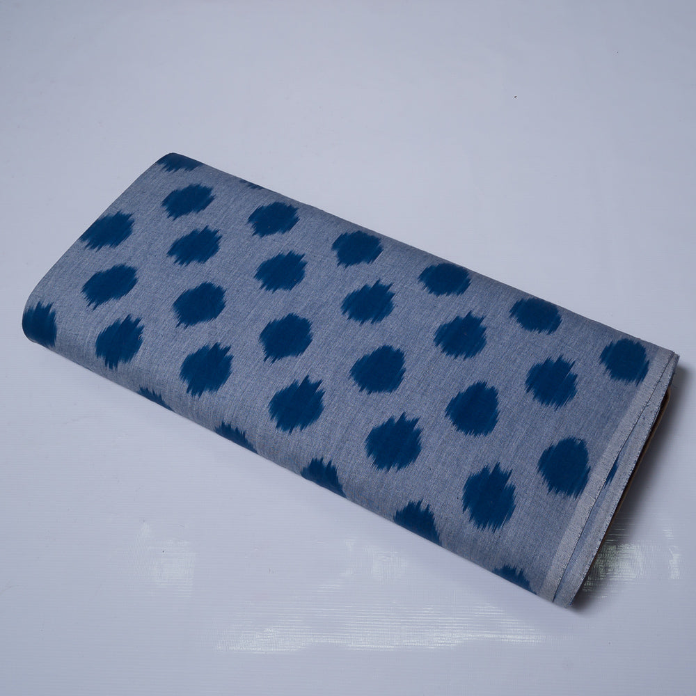 Blue on Blue Fine Quality Cotton Handloom Ikat (Sku: IKK-454)