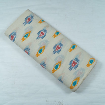 Multi Color Fine Quality Cotton Handloom Ikat Fabric for Dresses | Width: 44"