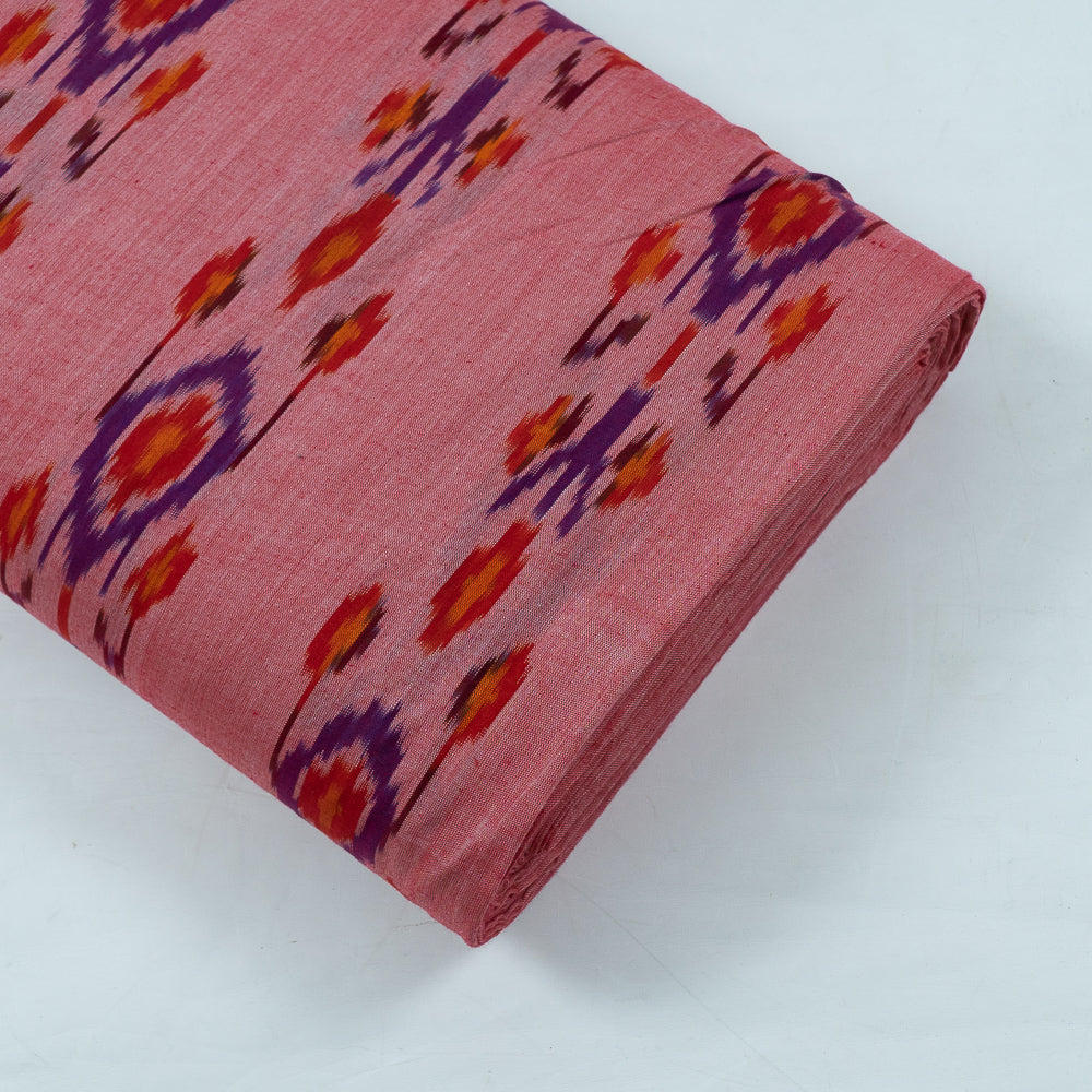 Pink, Blue & Red Cotton Voile Mercerised Handloom Ikat (Sku: IKK-477)