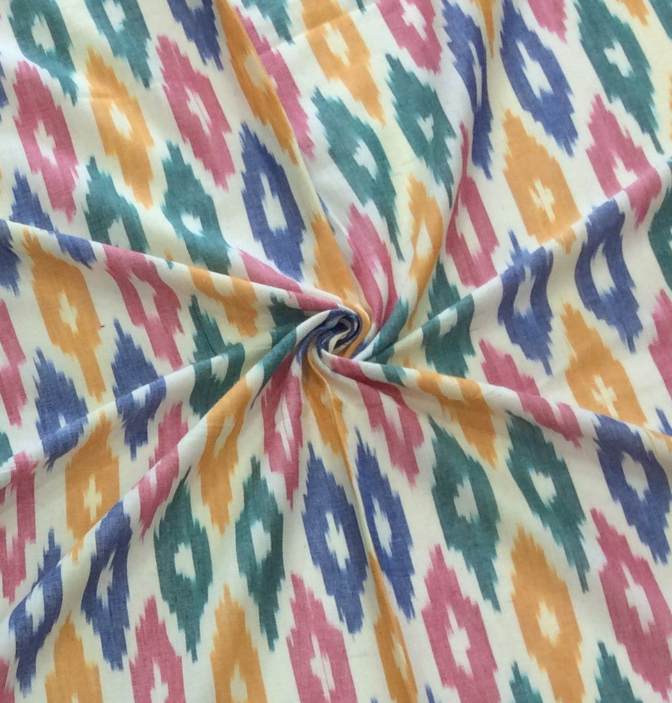 Multicolor Fine Quality Cotton Handloom Ikat (SKU: IKK-488)