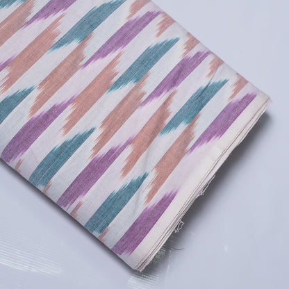 Multicolor Small Design Fine Quality Cotton Handloom Ikat Fabric for Dresses | Width: 44"