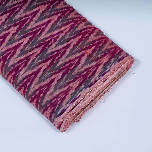 Purple & Green Chevron Fine Quality Cotton Handloom Ikat (Sku: IKK-503)