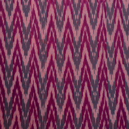 Purple & Green Chevron Fine Quality Cotton Handloom Ikat (Sku: IKK-503)