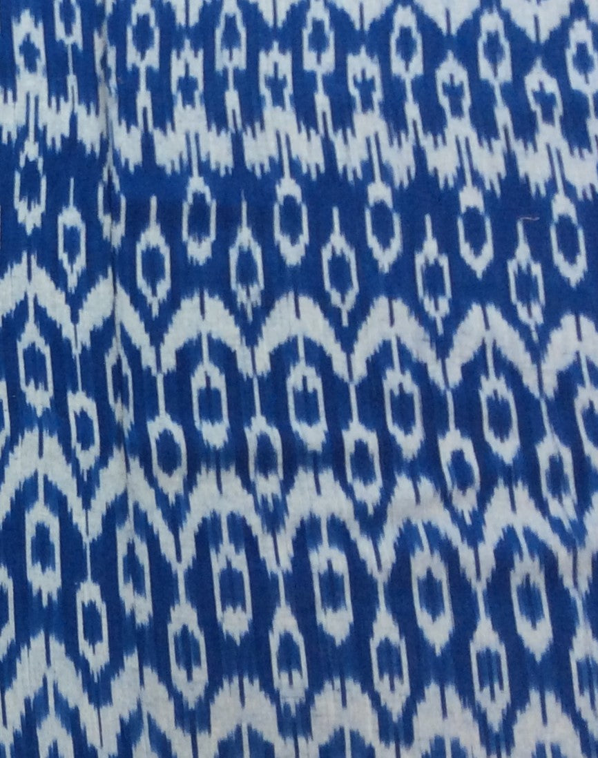 Blue Fine Quality Cotton Handloom Ikat (SKU: IK-117)