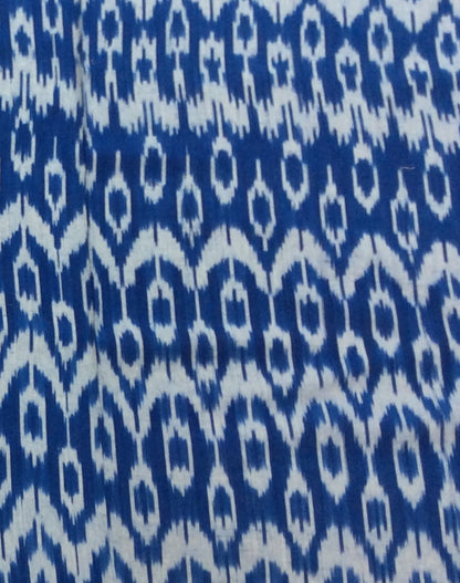 Blue Fine Quality Cotton Handloom Ikat (SKU: IK-117)