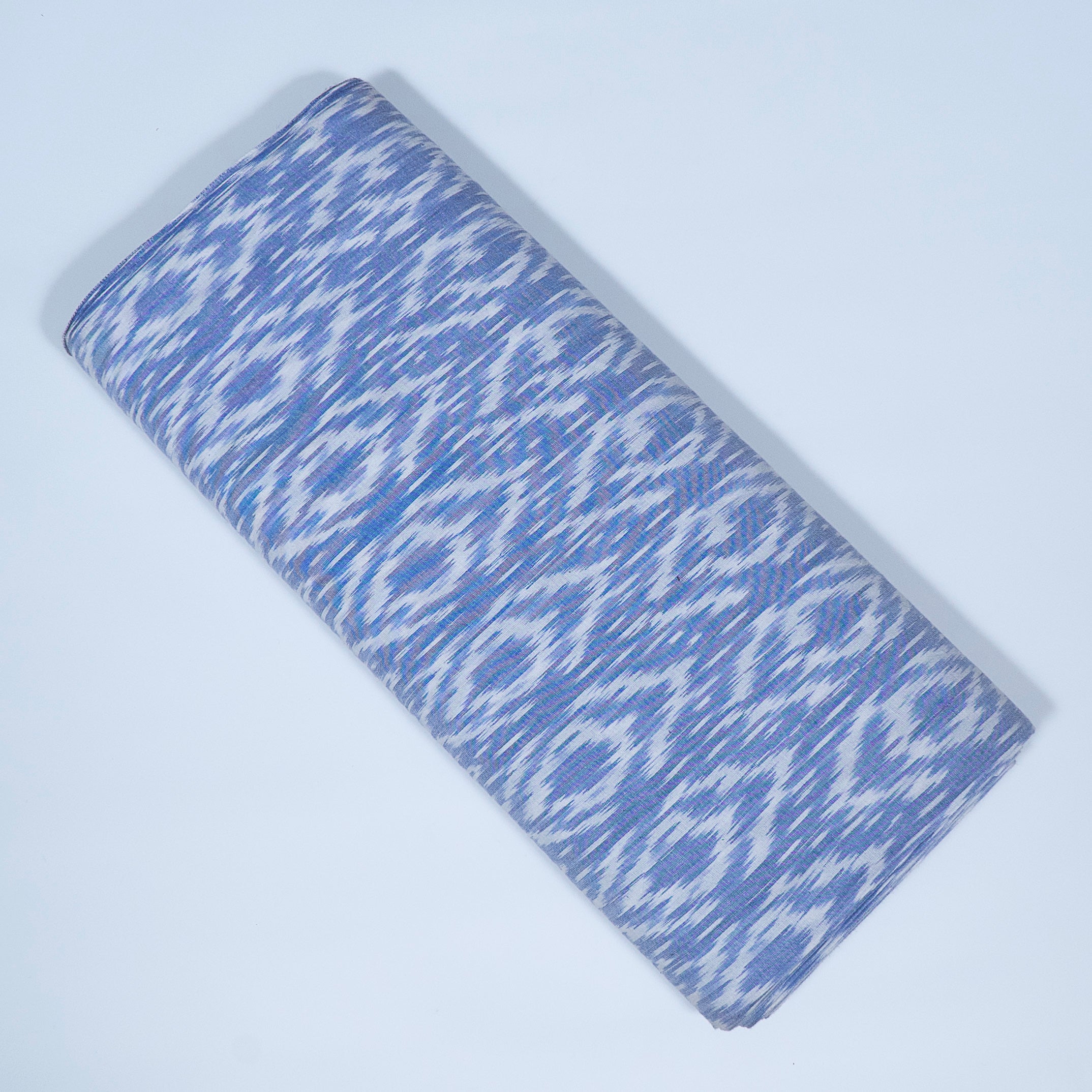 Blue & White Fine Quality Cotton Handloom Ikat (Sku: IKK-576)