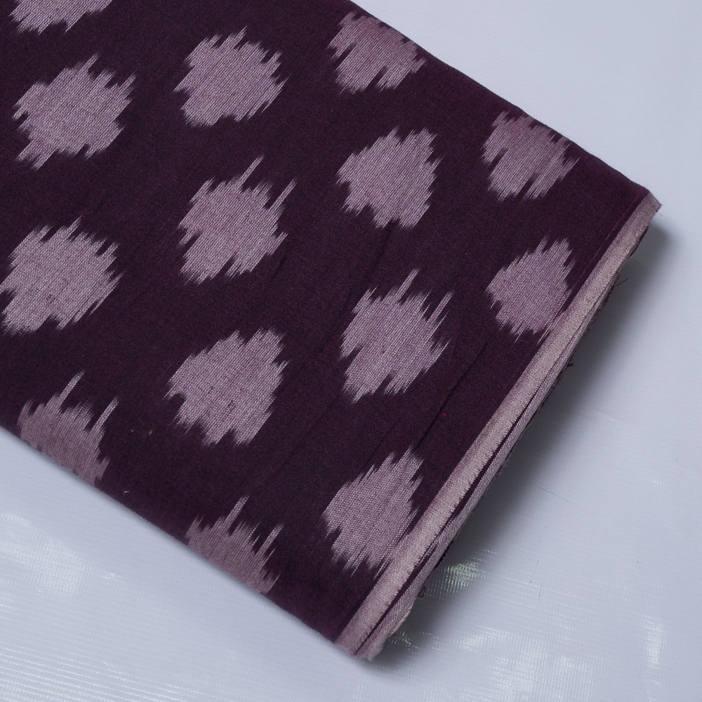 Wine Color With Dot Design Cotton Handloom Ikat (SKU: IKK-70)