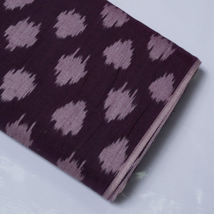 Wine Color With Dot Design Cotton Handloom Ikat (SKU: IKK-70)