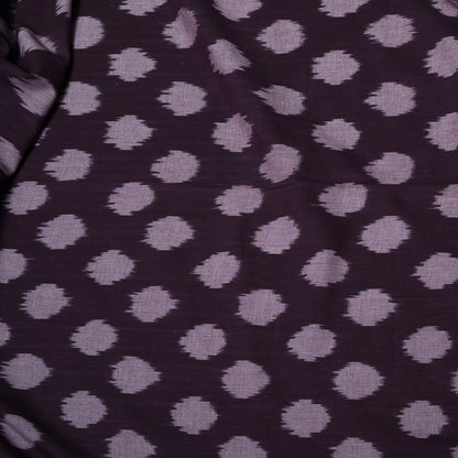 Wine Color With Dot Design Cotton Handloom Ikat (SKU: IKK-70)