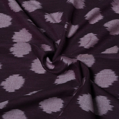 Wine Color With Dot Design Cotton Handloom Ikat (SKU: IKK-70)