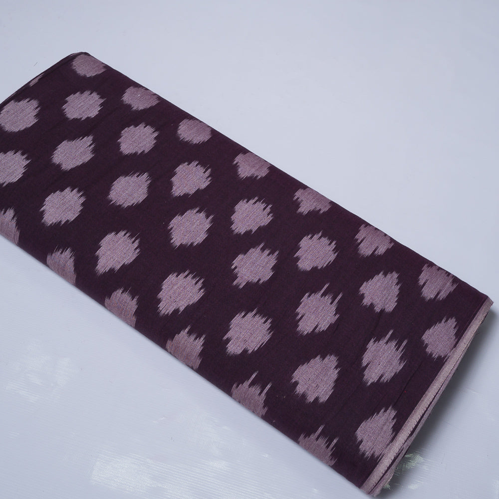 Wine Color With Dot Design Cotton Handloom Ikat (SKU: IKK-70)