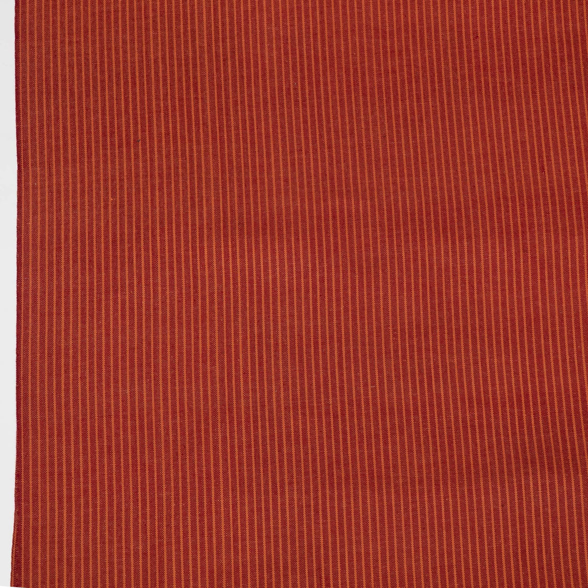 Red & Yellow Stripe Cotton Handloom Ikat Fabric - 44" (112 cm)