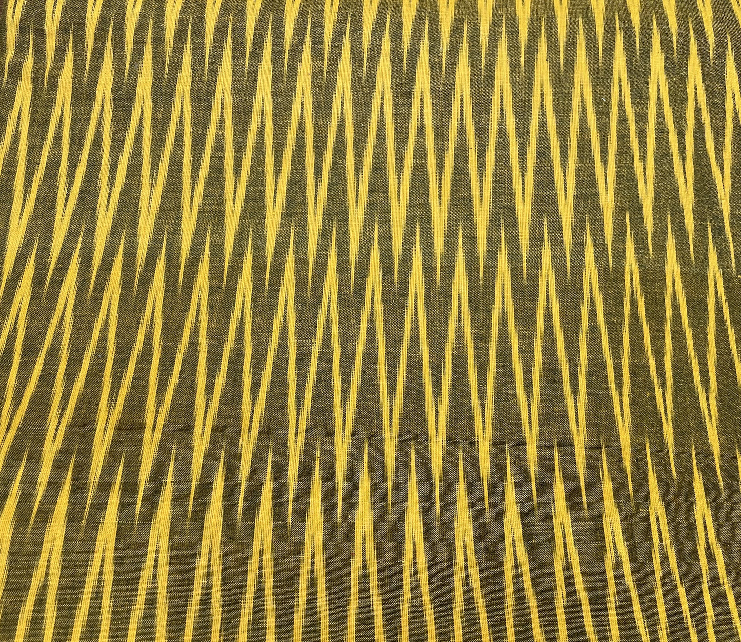 Yellow And Black Cotton Handloom Ikat (Sku: IK-460)