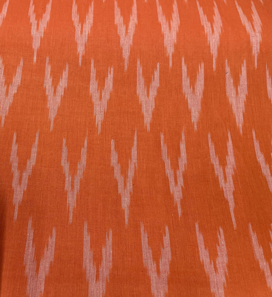 Orange Cotton Handloom Ikat (Sku: IK-345)