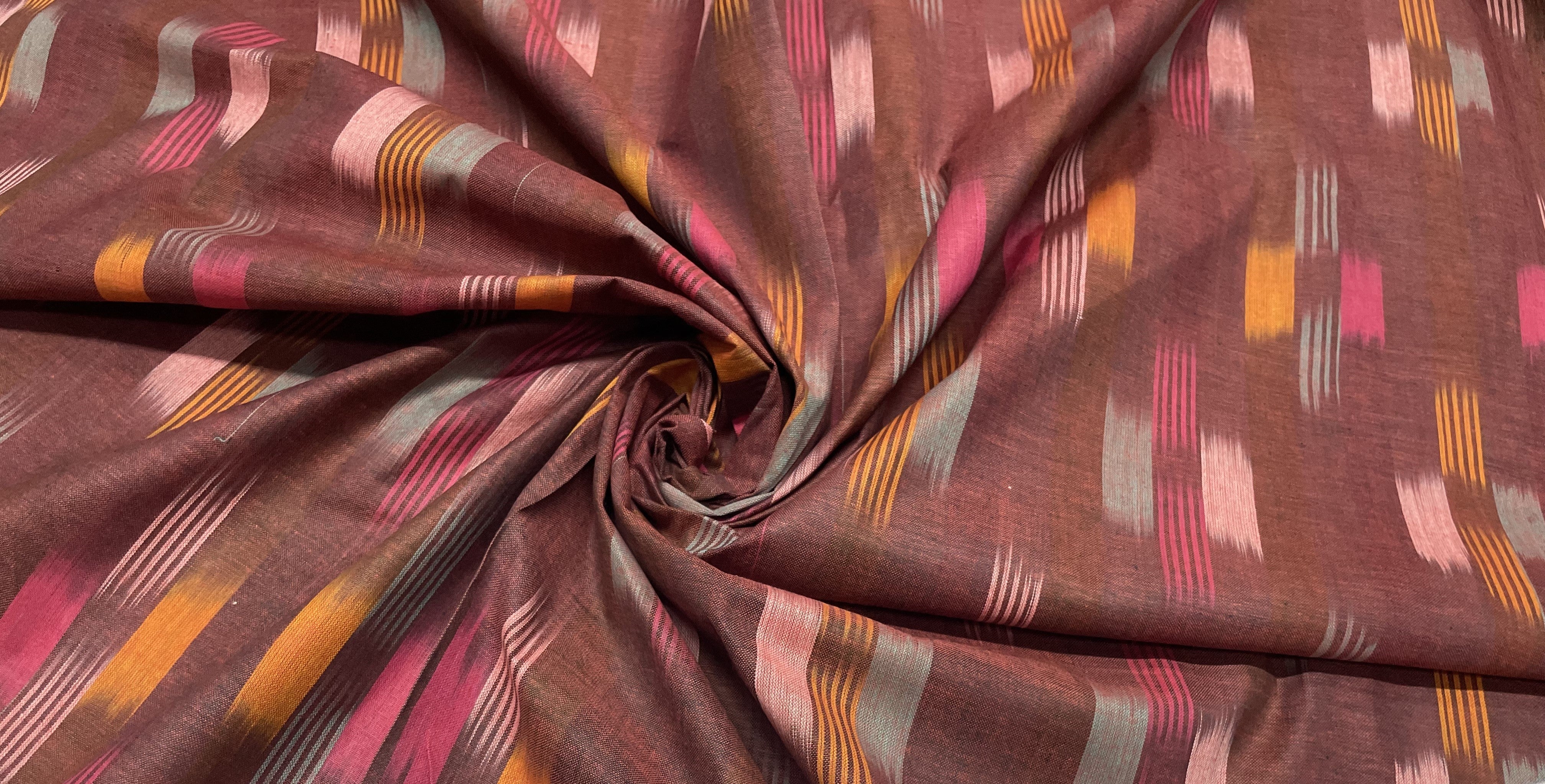 Brown Cotton Handloom Ikat (Sku: IK-59)