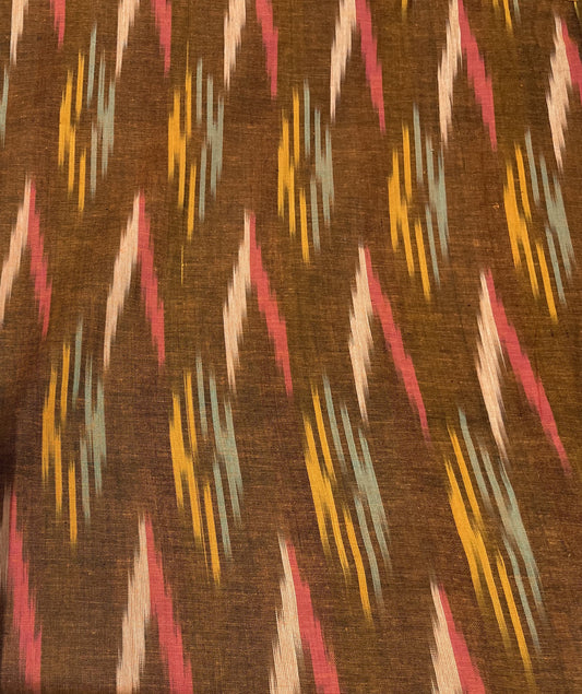Brown Cotton Handloom Ikat (Sku: I-281)