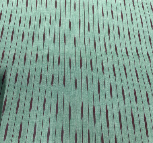 Green Cotton Handloom Ikat (Sku: IK-77)