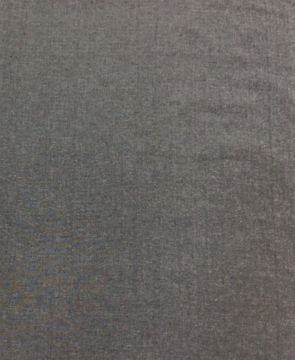 Gray Plain Cotton Handloom Ikat Fabric for Dresses | Width: 44"